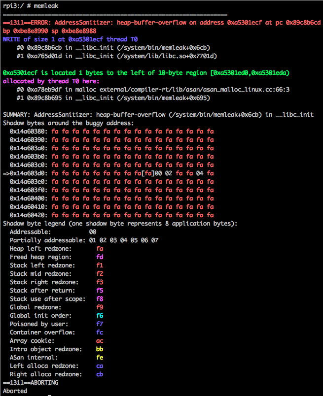 heap buffer overflow