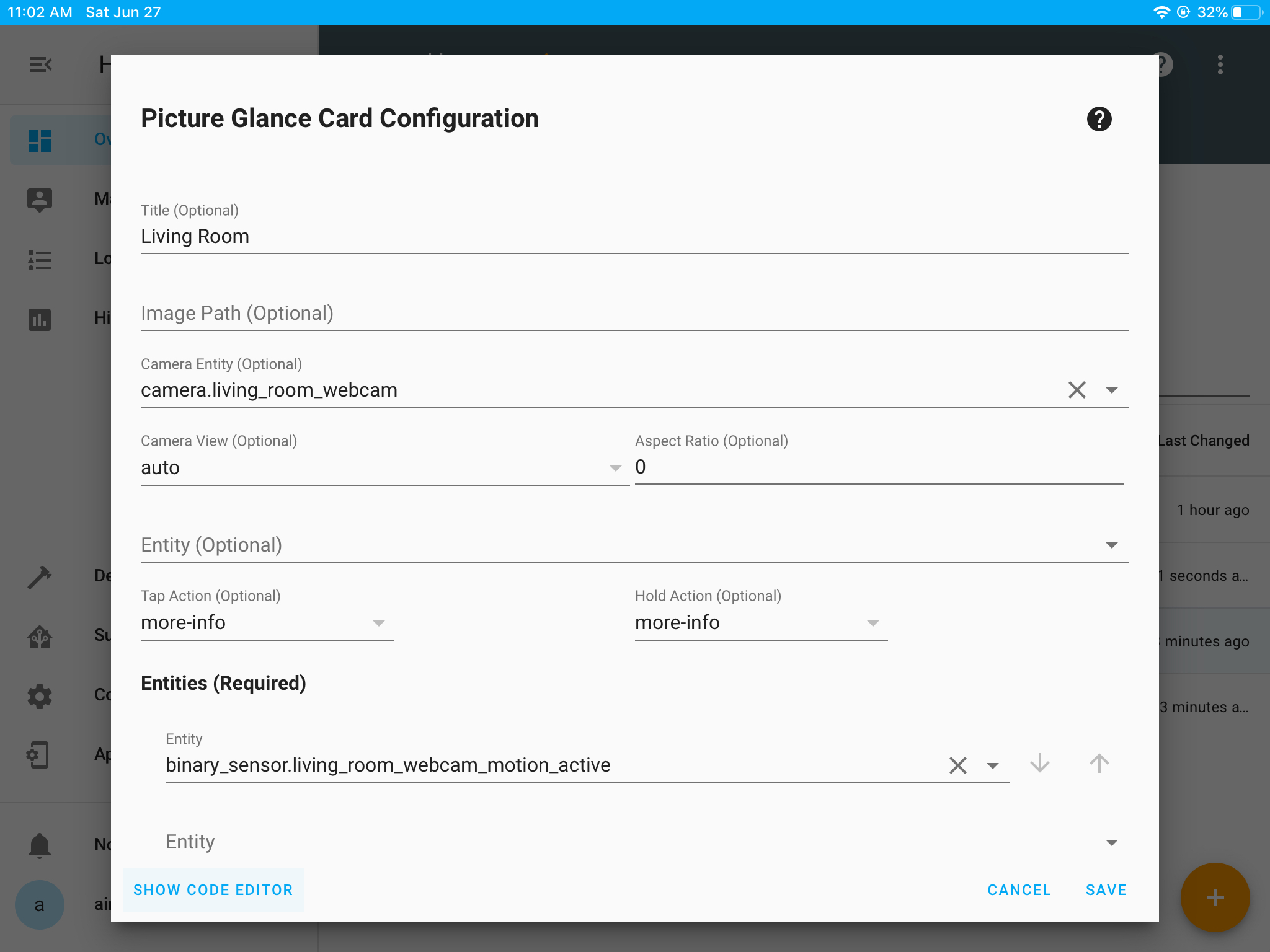 add picture glance card