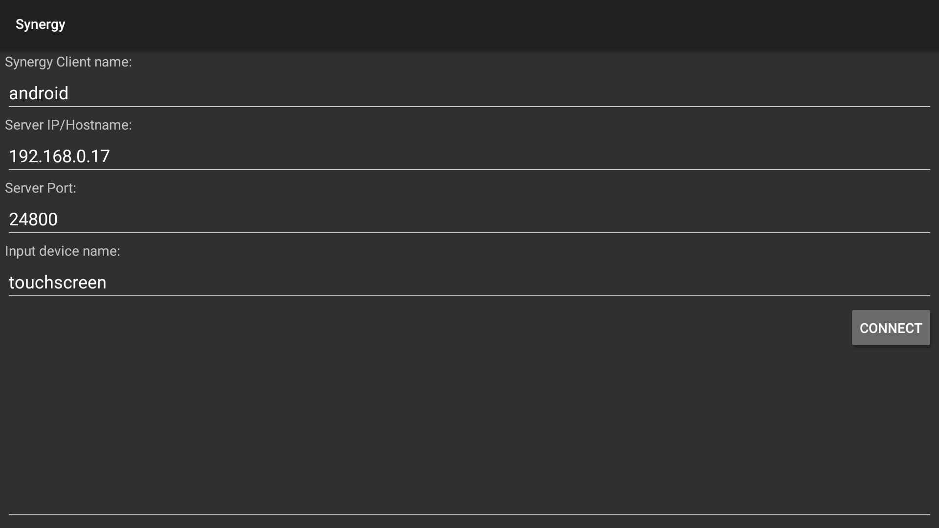 Android Synergy Client