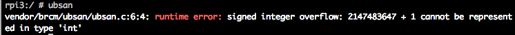 signed integer overflow